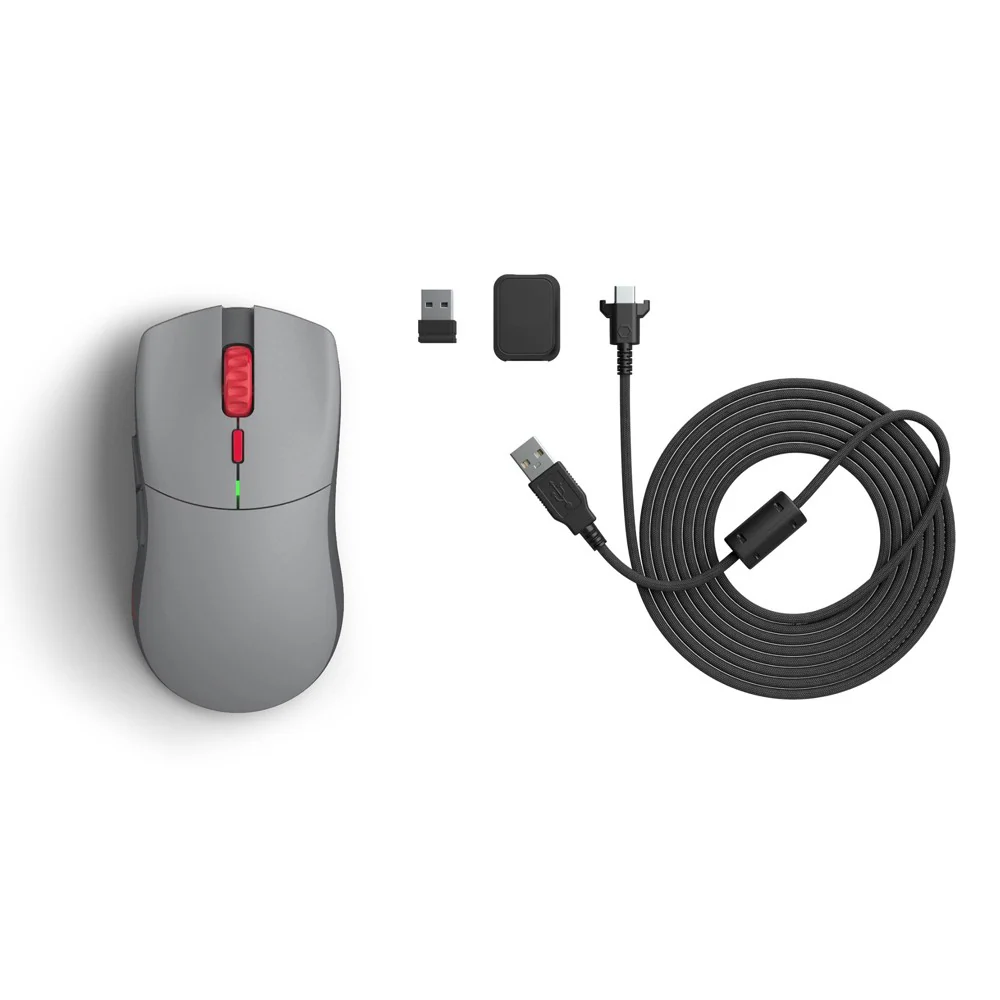 Glorious Series One PRO Wireless Mouse - Centauri - Grey&Red - Forge - Image 5