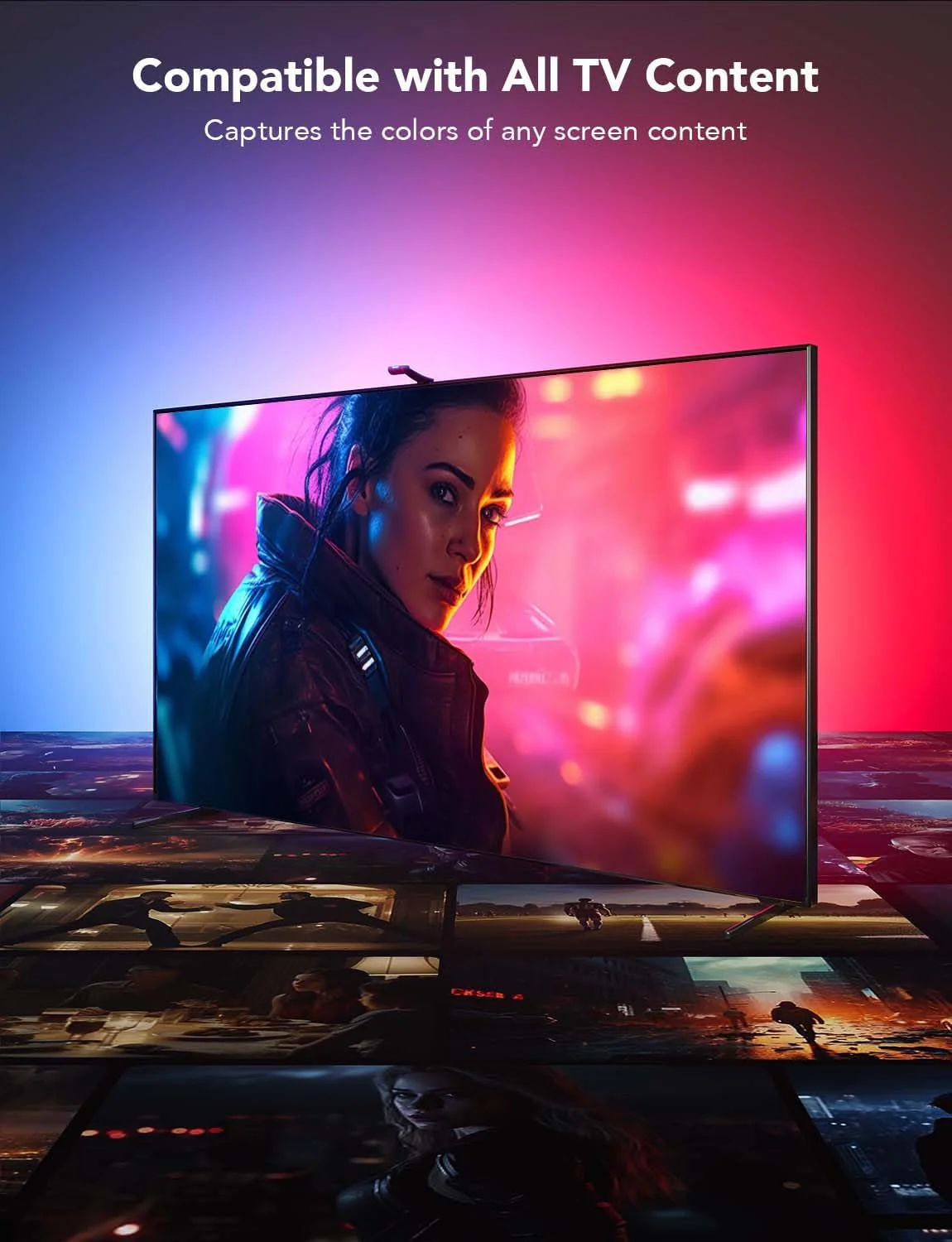 Govee Envisual TV LED Backlight T2 with Dual Cameras, 11.8ft RGBIC Wi-Fi LED Strip Lights for 55-65 inch TVs - Image 5