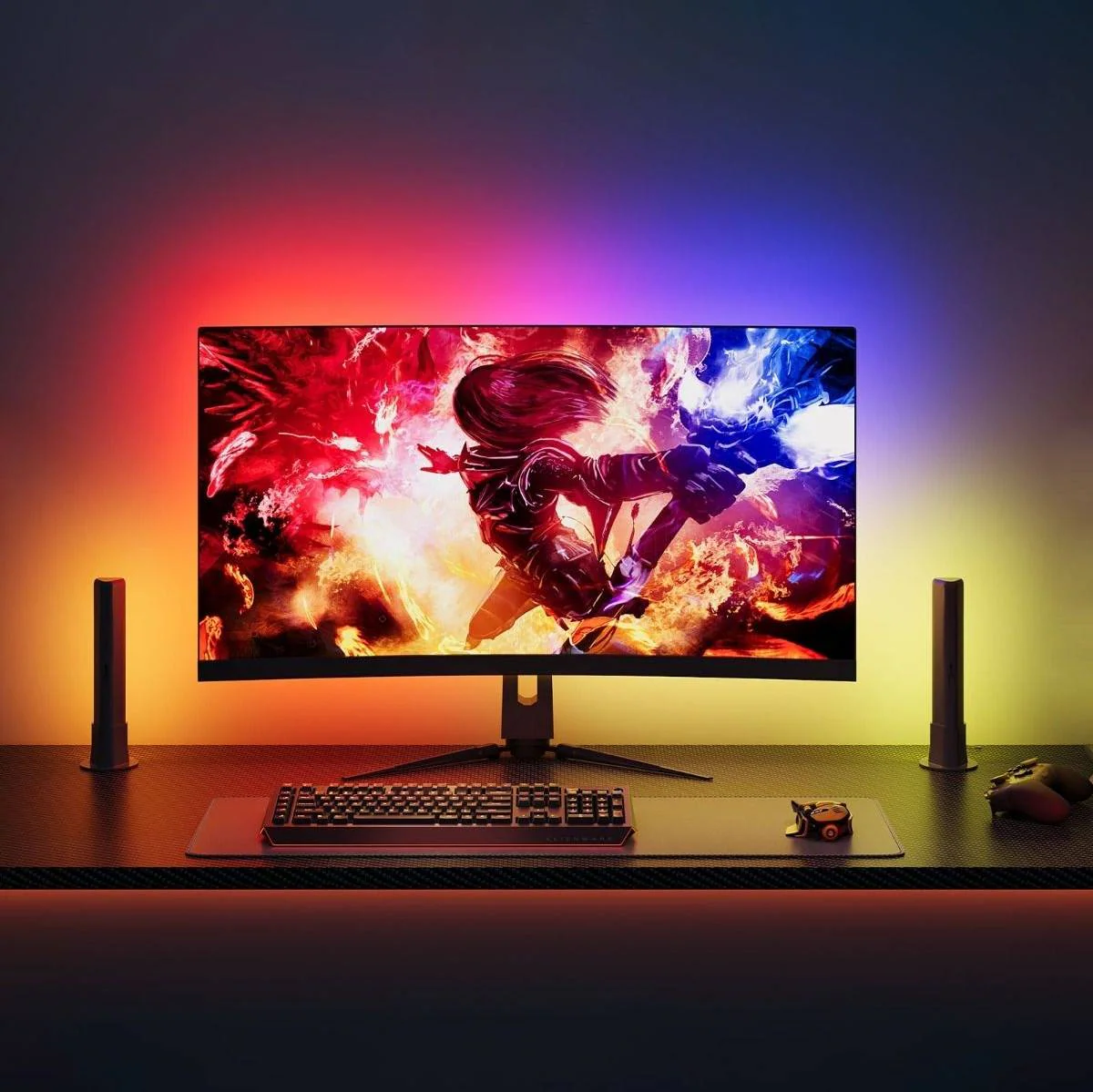 Govee Gaming Light Kit G1, For 27" - 34" Monitors, RGBIC Lighting Effect, Wi-Fi Connectivity, VibraMatch Technology - Image 2