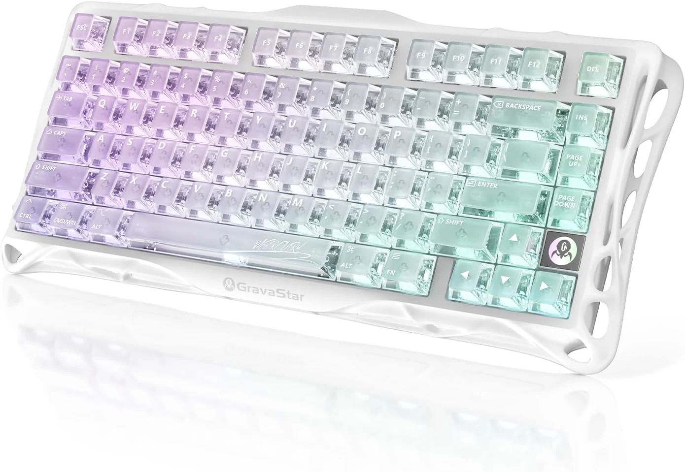 GRAVASTAR K1 LITE 75% WIRELESS MECHANICHAL GAMING KEYBOARD - AURORA
