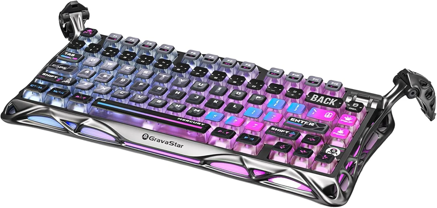 GravaStar Mercury K1 Pro 75% Wireless Mechanical Gaming Keyboard Special Edition - Cyberpunk - Image 10