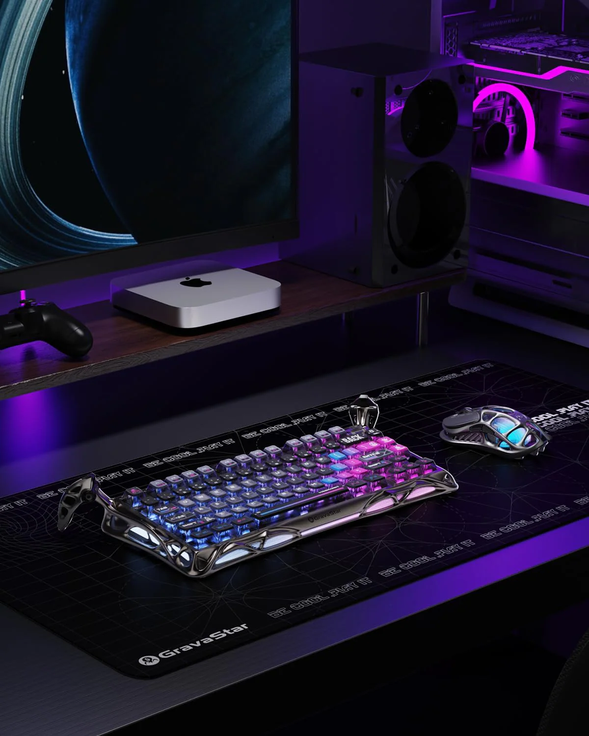 GravaStar Mercury K1 Pro 75% Wireless Mechanical Gaming Keyboard Special Edition - Cyberpunk - Image 5