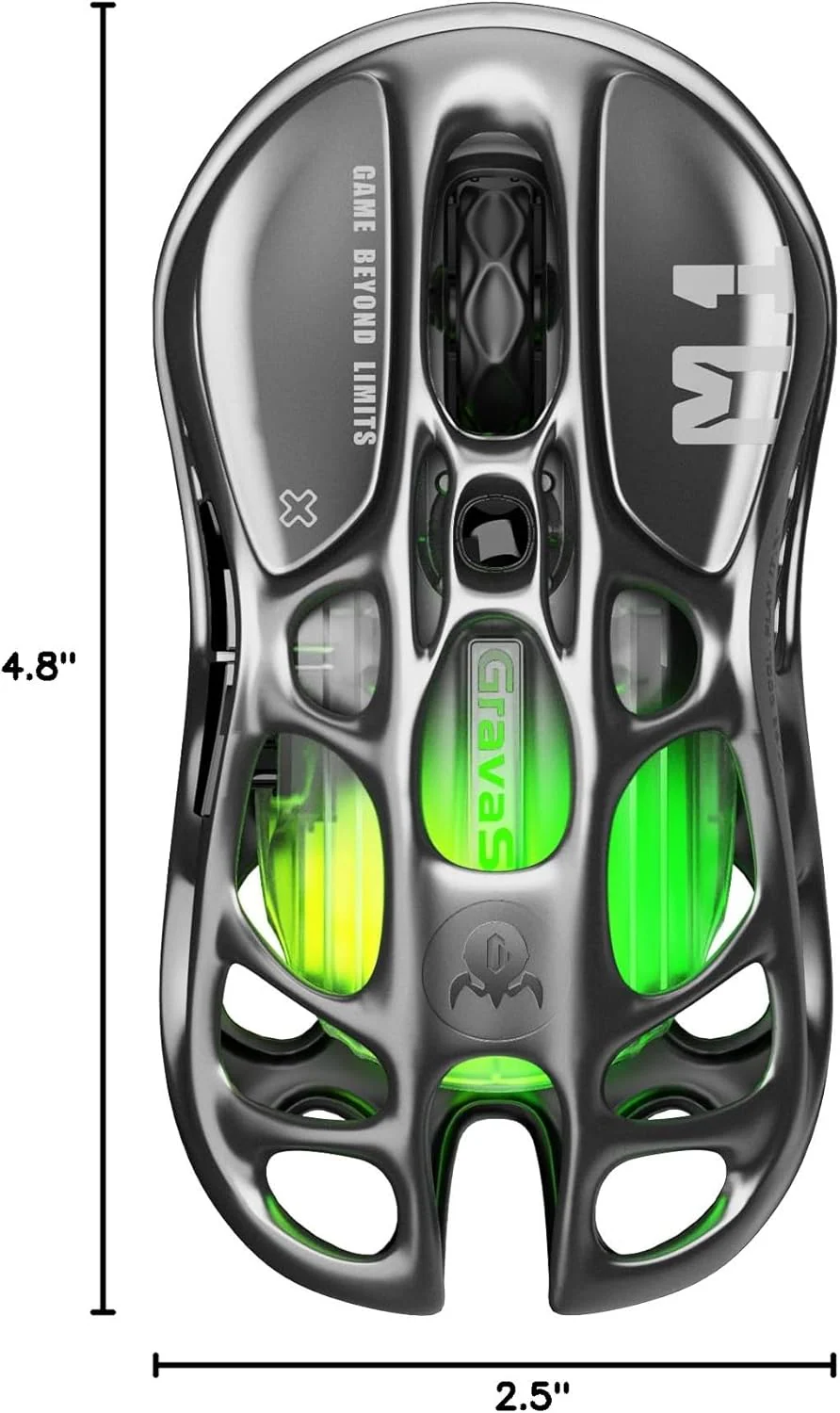 GravaStar Mercury M1 Pro Wireless Gaming Mouse - Gunmetal gray - Image 8