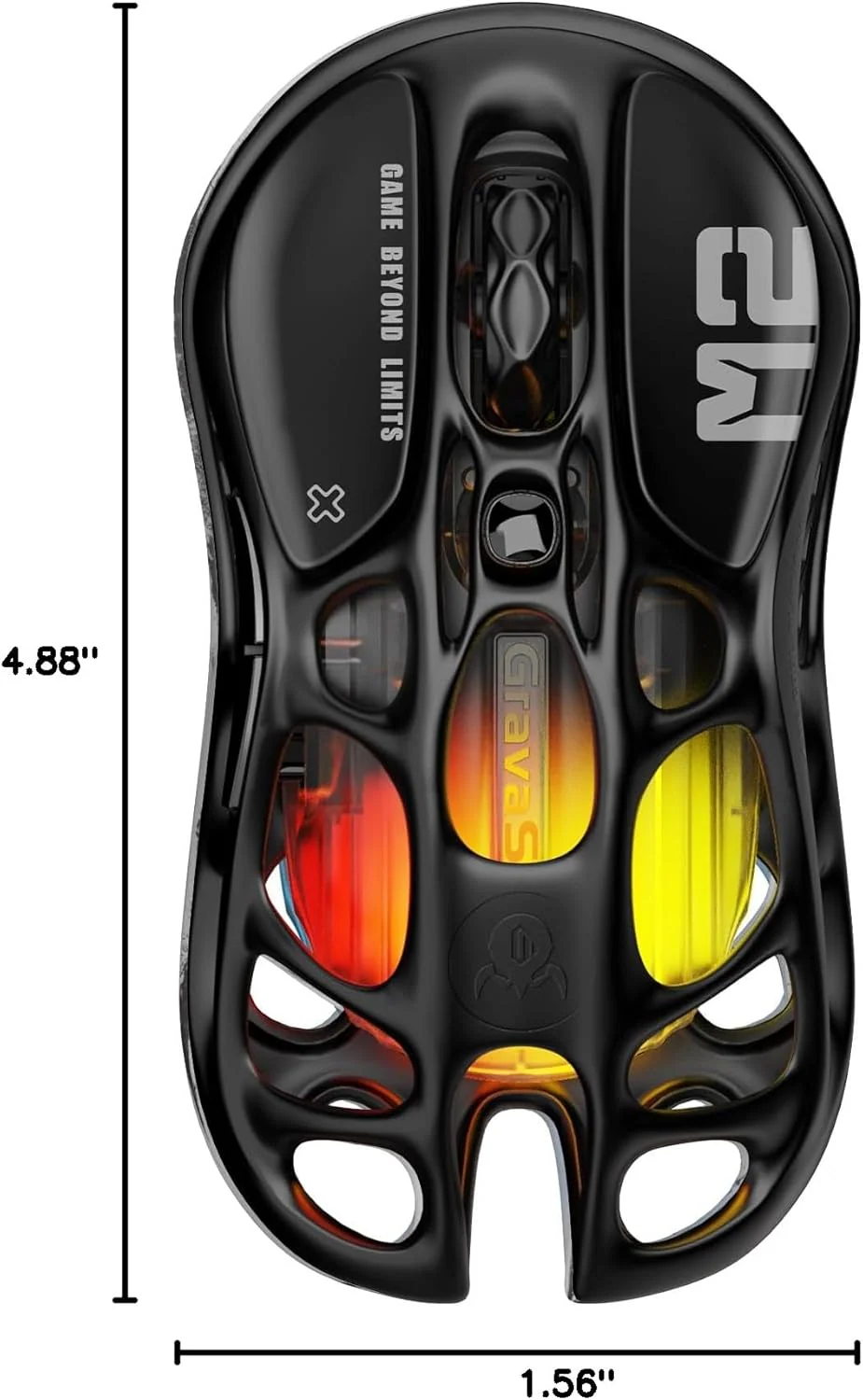 GravaStar Mercury M2 Wireless Gaming Mouse - Stealth Black - Image 3