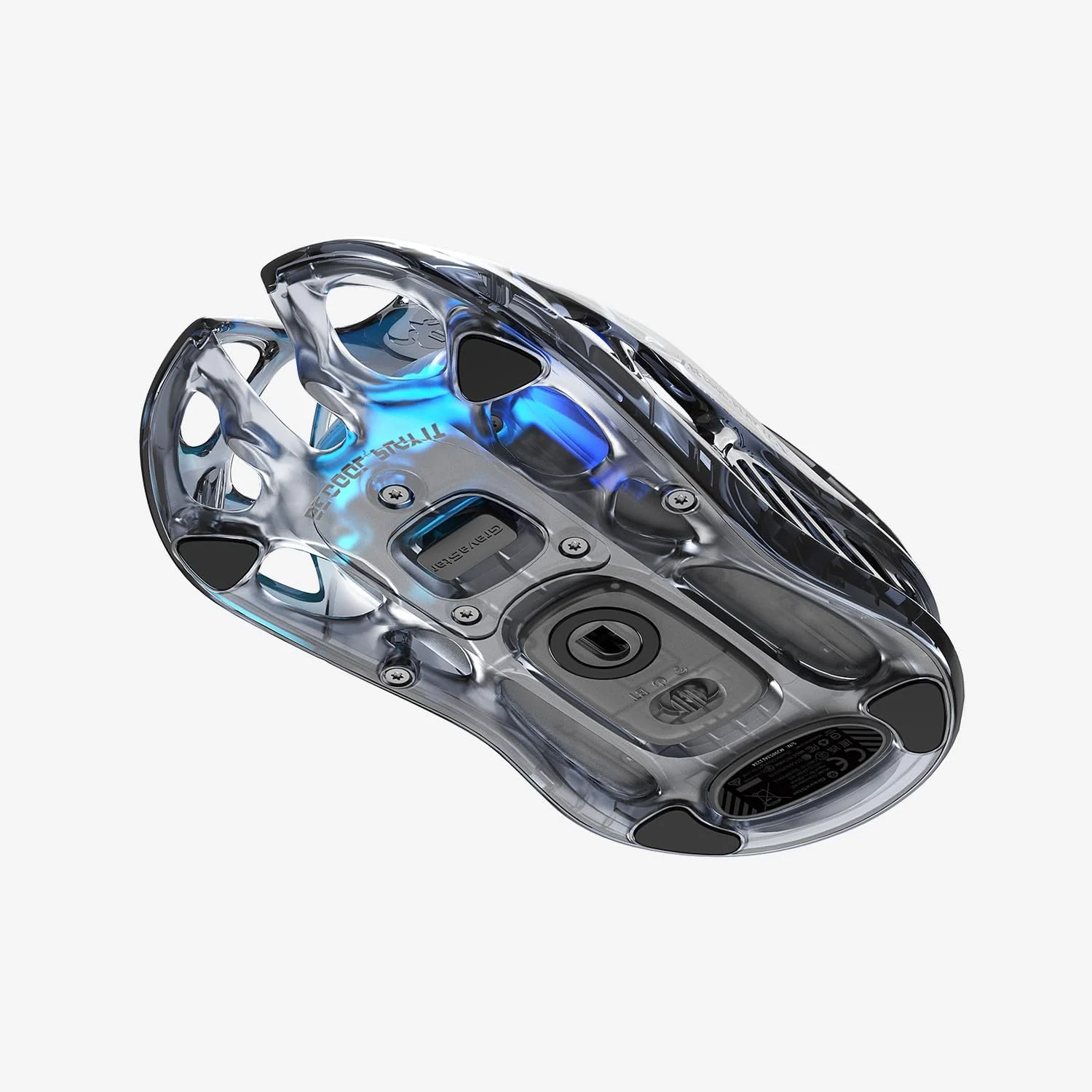 GravaStar Mercury M2 Wireless Gaming Mouse - Transparent Black - Image 3