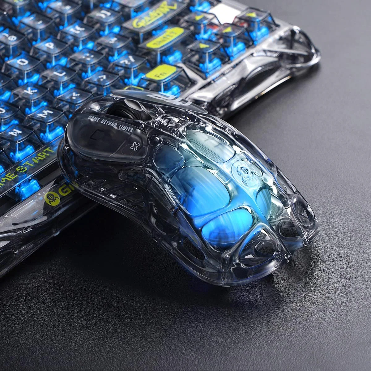 GravaStar Mercury M2 Wireless Gaming Mouse - Transparent Black - Image 4