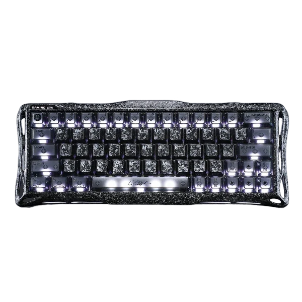 GravaStar Mercury V60 Pro 60% Hall Effect Magnetic Switch Gaming Keyboard - Cyber Frost Black