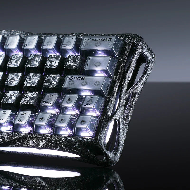 GravaStar Mercury V60 Pro 60% Hall Effect Magnetic Switch Gaming Keyboard - Cyber Frost Black - Image 3