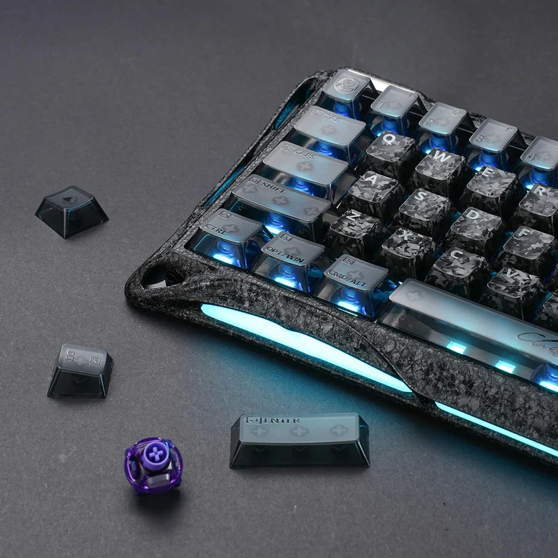 GravaStar Mercury V60 Pro 60% Hall Effect Magnetic Switch Gaming Keyboard - Cyber Frost Black - Image 4