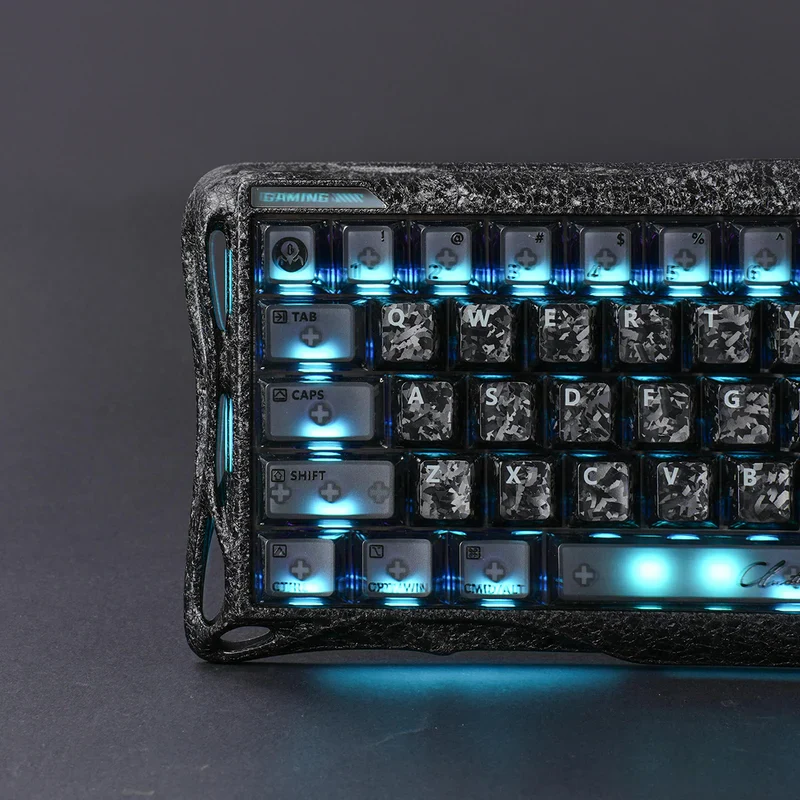 GravaStar Mercury V60 Pro 60% Hall Effect Magnetic Switch Gaming Keyboard - Cyber Frost Black - Image 6