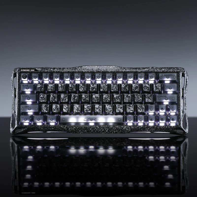 GravaStar Mercury V60 Pro 60% Hall Effect Magnetic Switch Gaming Keyboard - Cyber Frost Black - Image 9