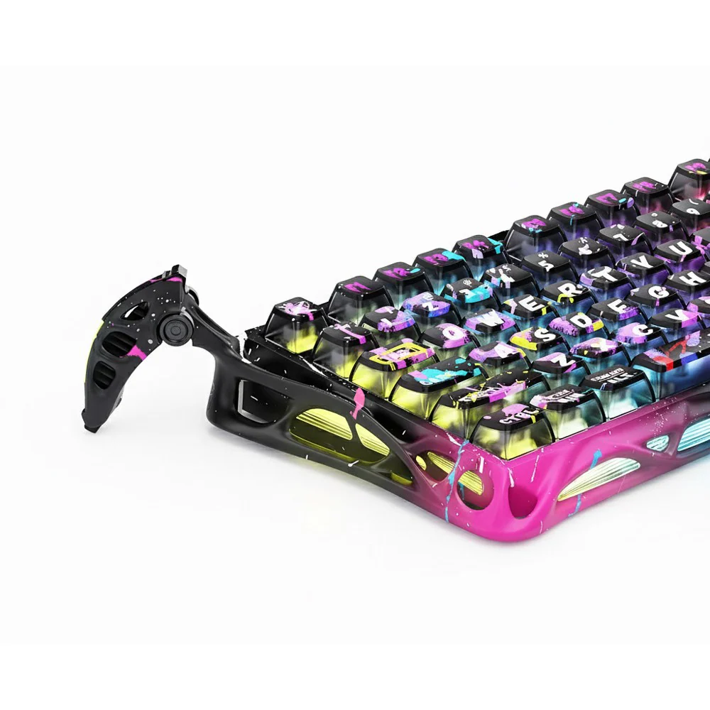 GravaStar Mercury V75 Pro 75% Hall Effect Magnetic switch Gaming Keyboard - Neon Graffiti - Image 4