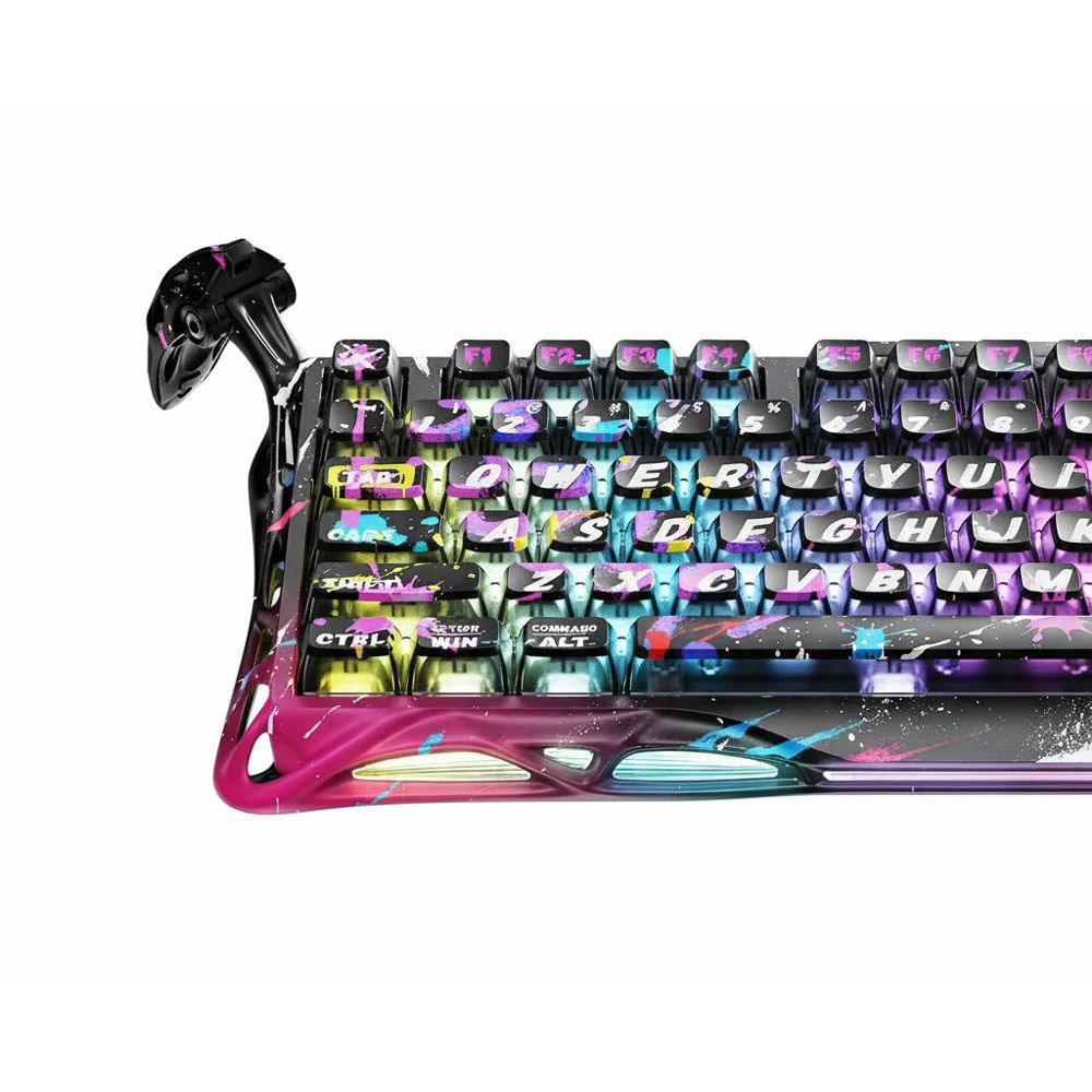 GravaStar Mercury V75 Pro 75% Hall Effect Magnetic switch Gaming Keyboard - Neon Graffiti - Image 6