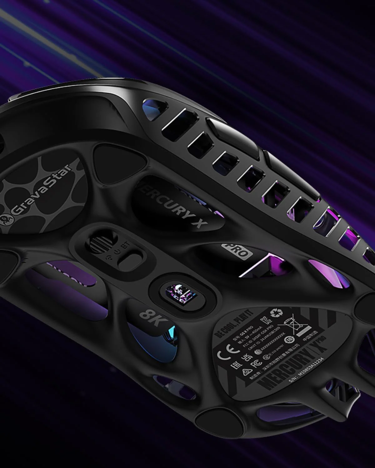 GravaStar Mercury X Pro Wireless Gaming Mouse - Galaxy Black - Image 8
