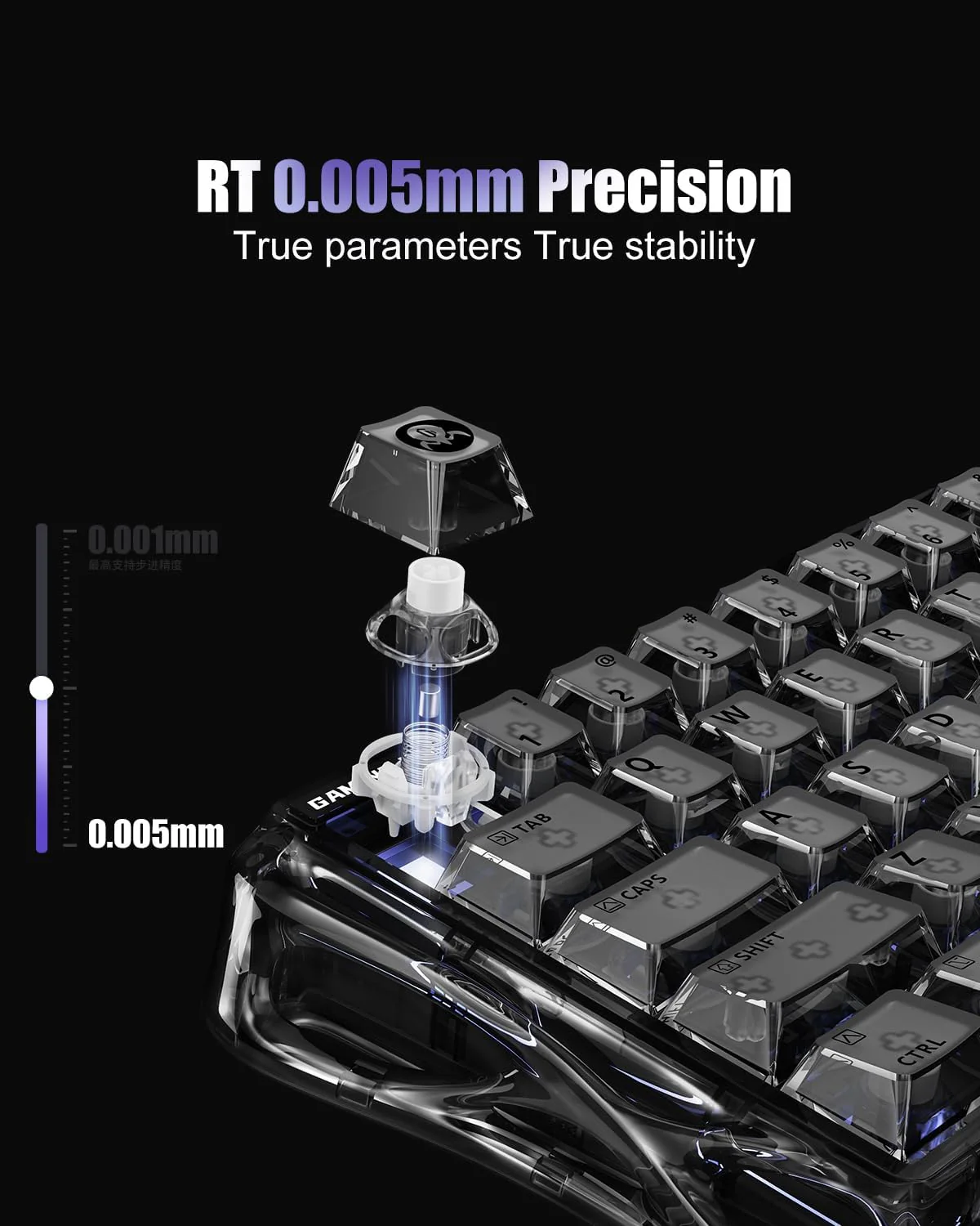 GRAVASTAR V60 60% HALL EFFECT MAGNETIC SWITCH GAMING KEYBOARD - Image 4