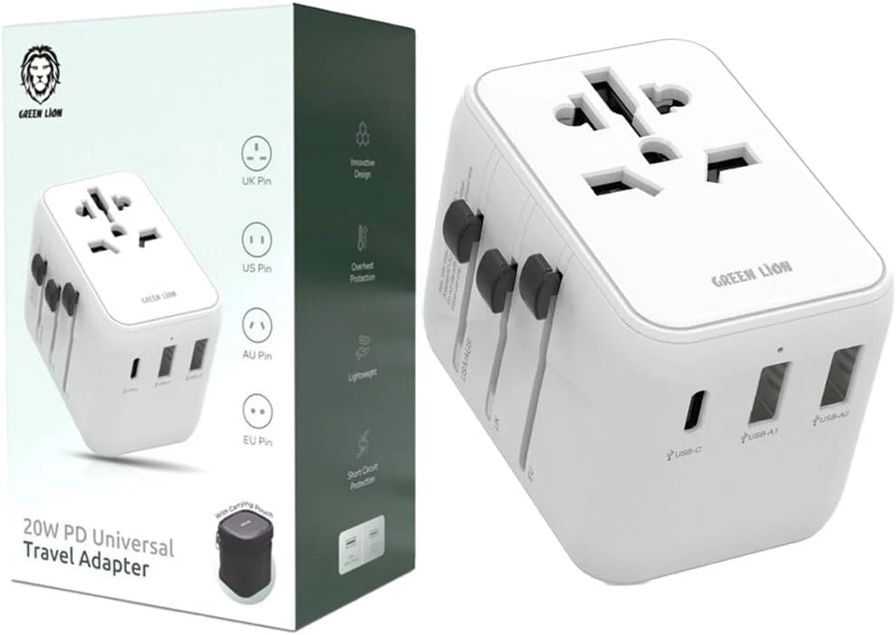 Green Lion 20W Universal Travel Adapter White - Image 4
