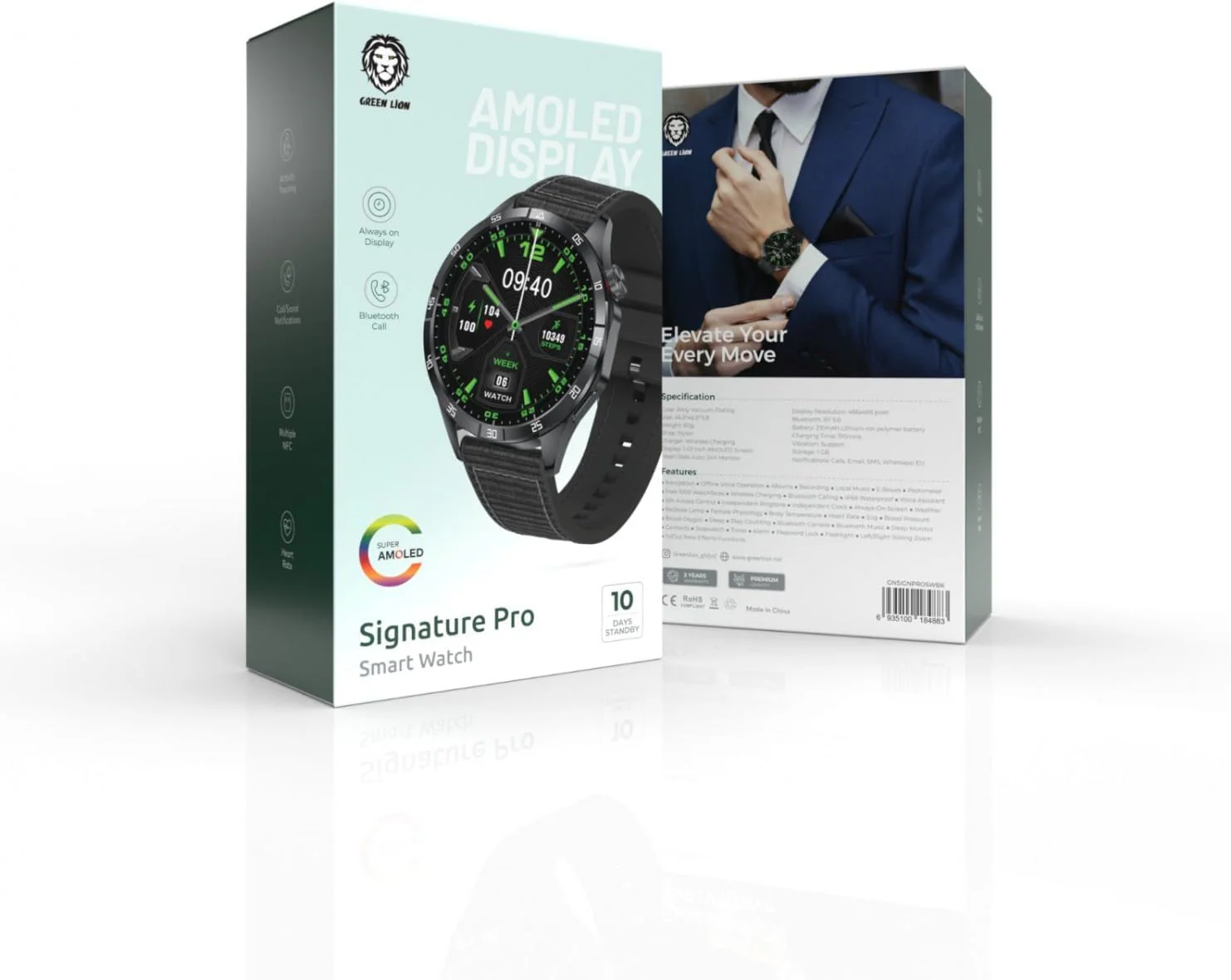Green Lion Signature Pro Smart Watch Black - Image 2