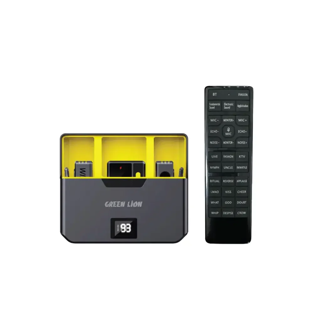 Green Lion Wireless Microphone With Remote Control Lightning Black - Image 2