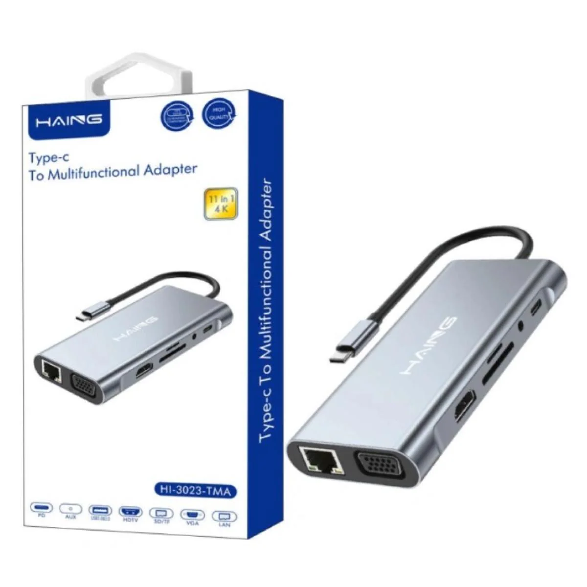 Haing 11 in 1 Type-C To Multifunctional Adapter HI-3023- TMA - Image 3