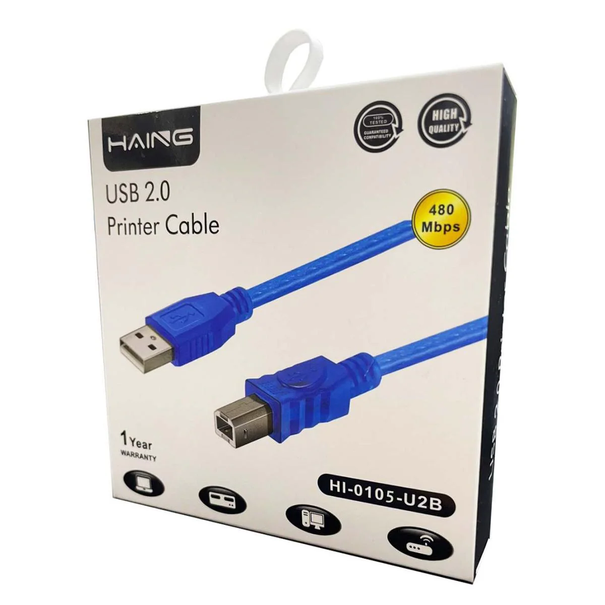 HAING HI-0105-U2B USB 2.0 Printer Cable 1.5M - Image 3
