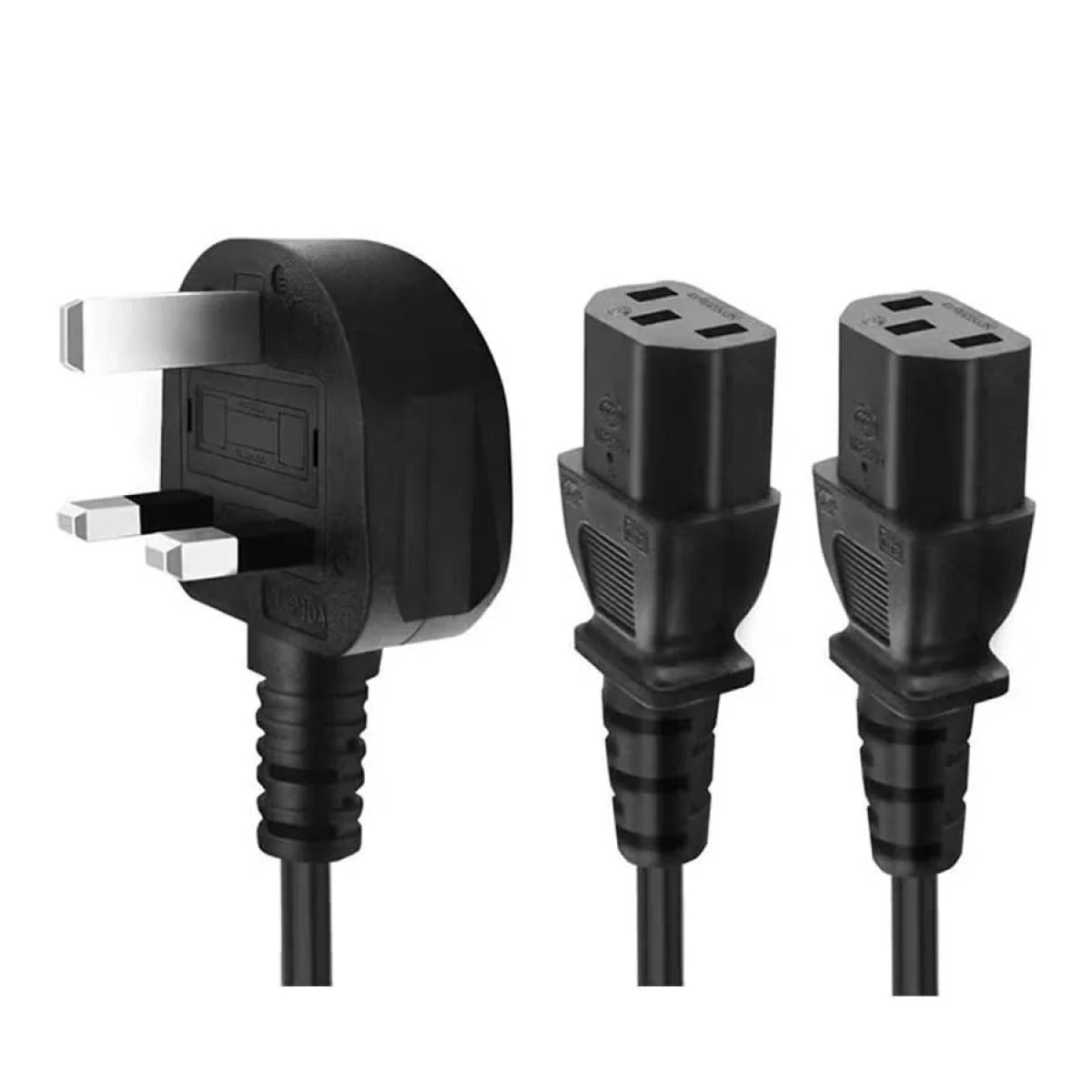 HAING HI-1061-UPC-2M UK 3 Pin Y Splitter Power Cable 2M - Image 2