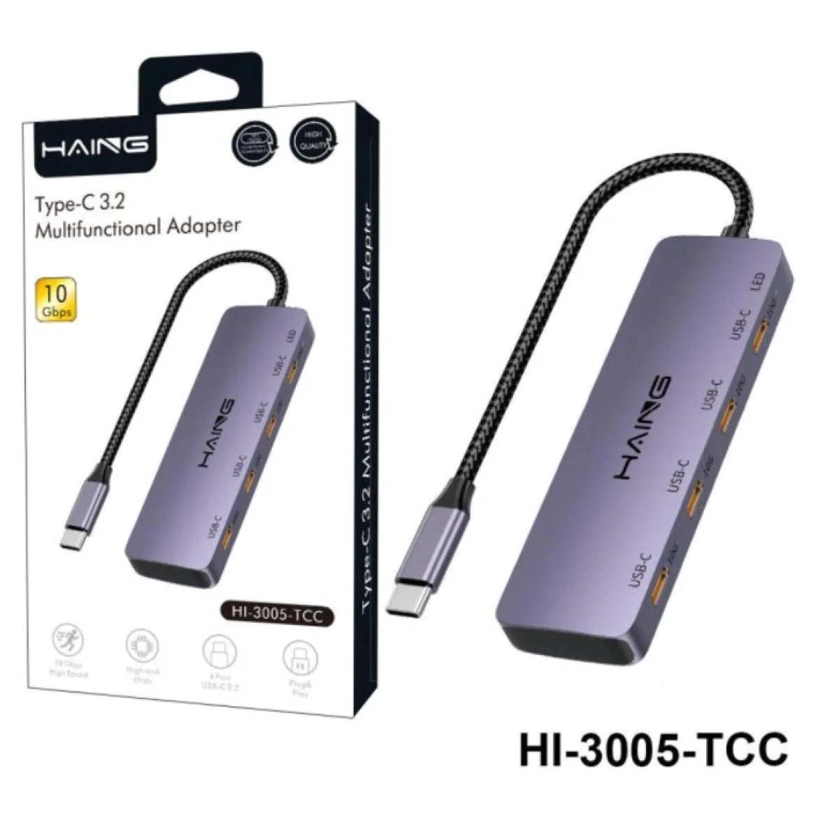 HAING HI-3005-TCC 4-IN-1 Type-C 3.2 Multifunctional Adapter Hub
