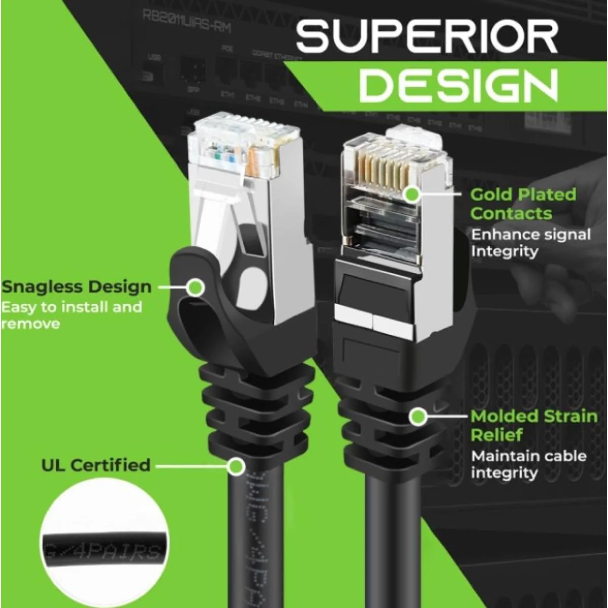 HAING HI-CAT704-20M High Speed SFTP CAT7 Ethernet Cable 20M - Image 4