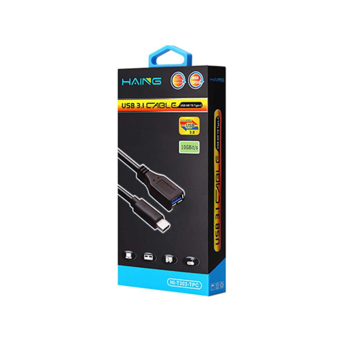 HAING HI-T303-TPC-M USB Male to Type C Male Cable 1M