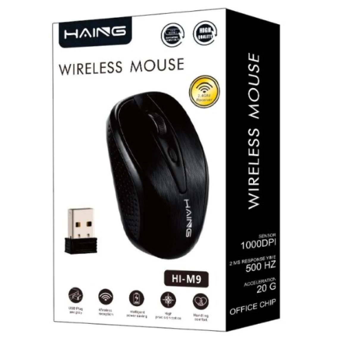HAING M9 Optical USB Computer 2.4G Wireless Mouse