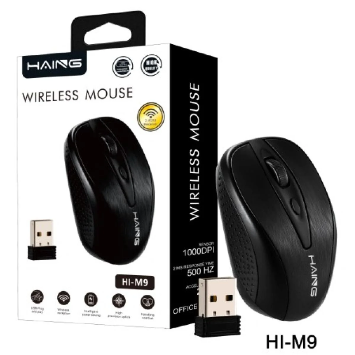 HAING M9 Optical USB Computer 2.4G Wireless Mouse - Image 3