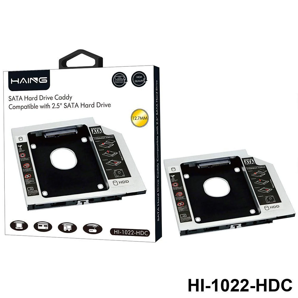 HAING SATA Hard Drive Caddy Compatible with 2.5" SATA Hard Drive 12.7MM