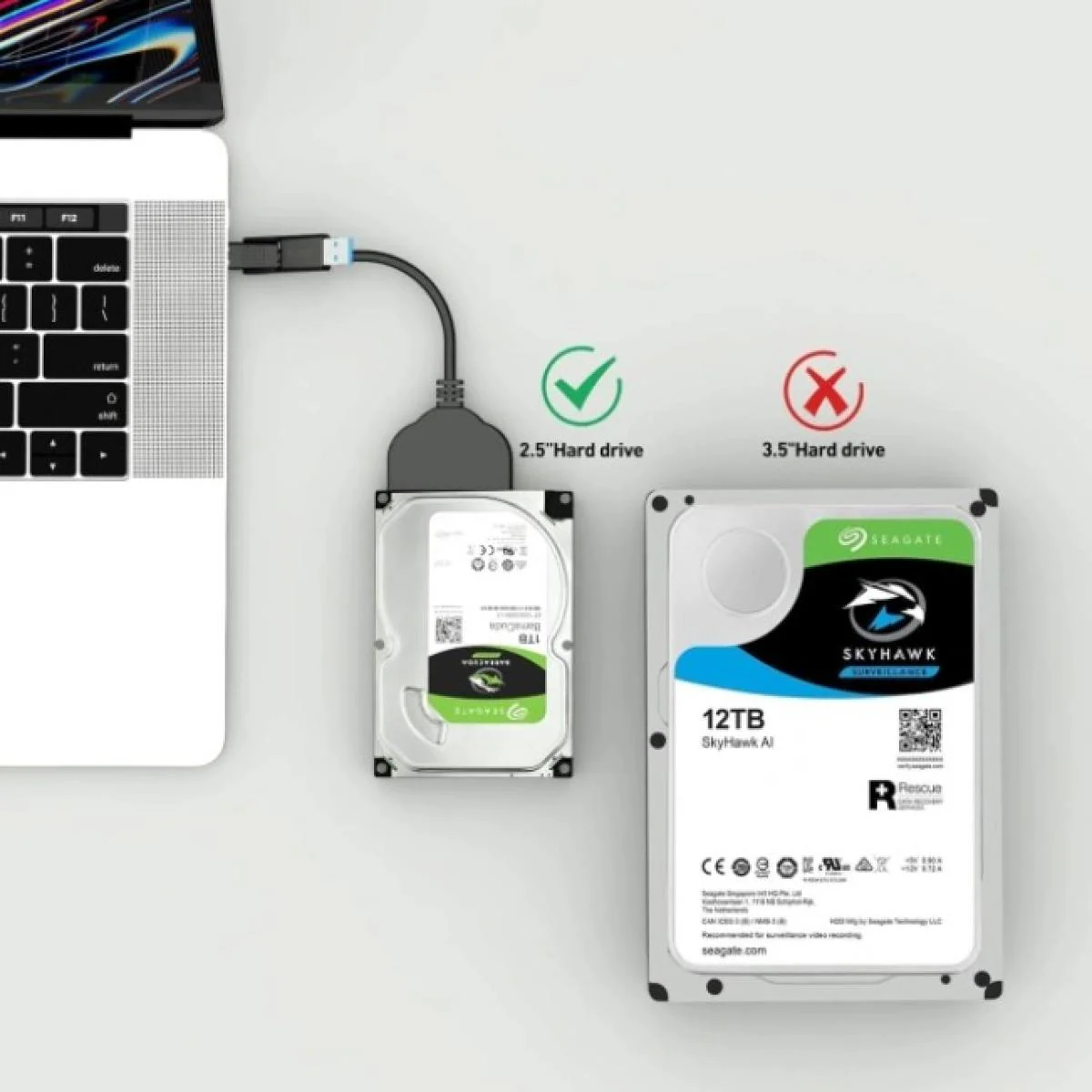 Haing USB 3.0&TYPE C A To 3.5''/2.5" SATA Adapter Cable HI-0336-UTC - Image 3