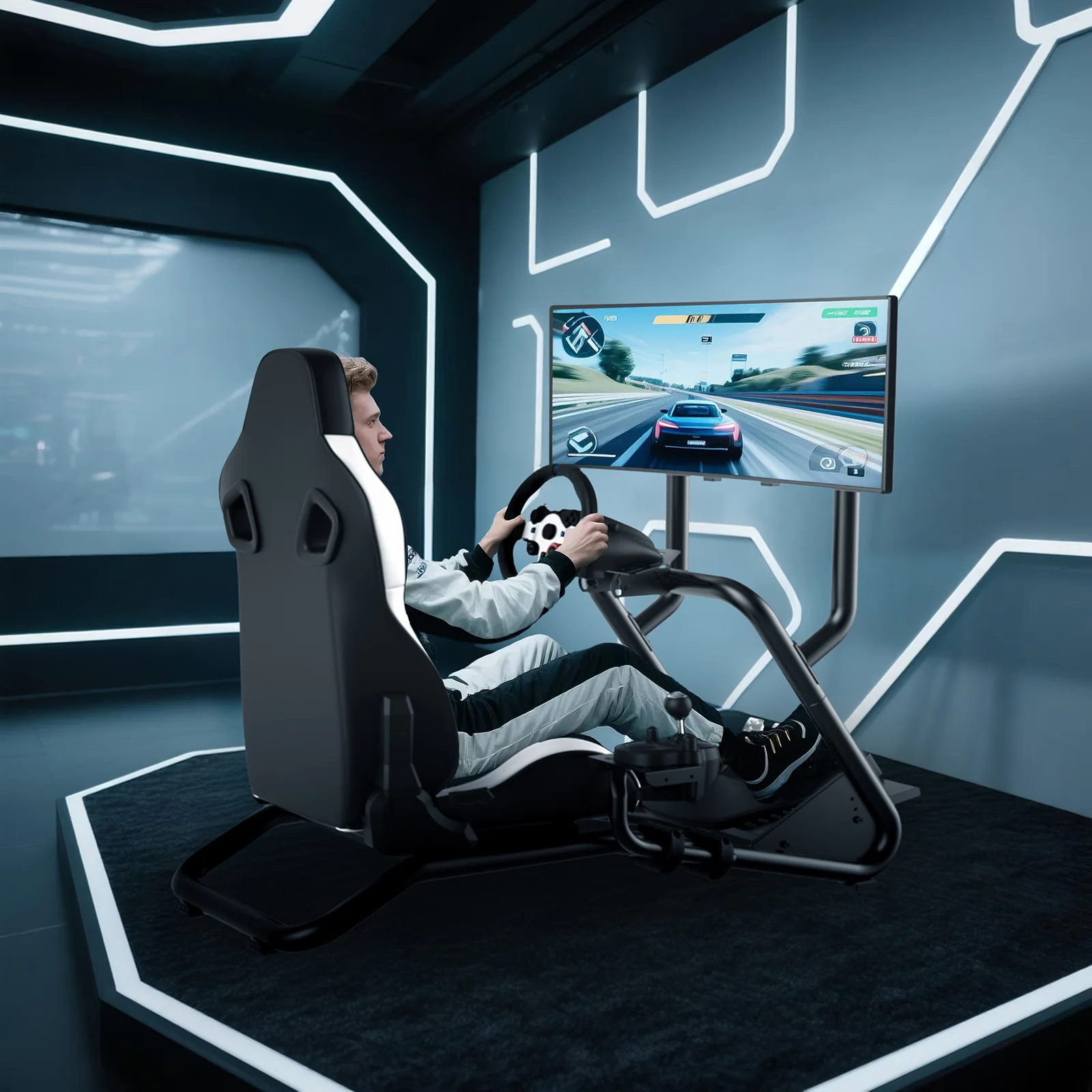 HAPPYGAME 6013 GAMESEAT Steering Wheel Stand With Monitor Stand - Image 2