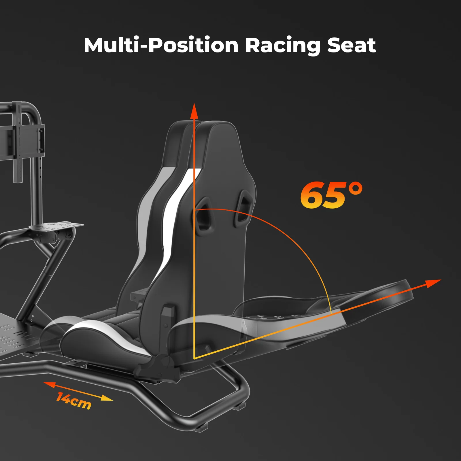 HAPPYGAME 6013 GAMESEAT Steering Wheel Stand With Monitor Stand - Image 6