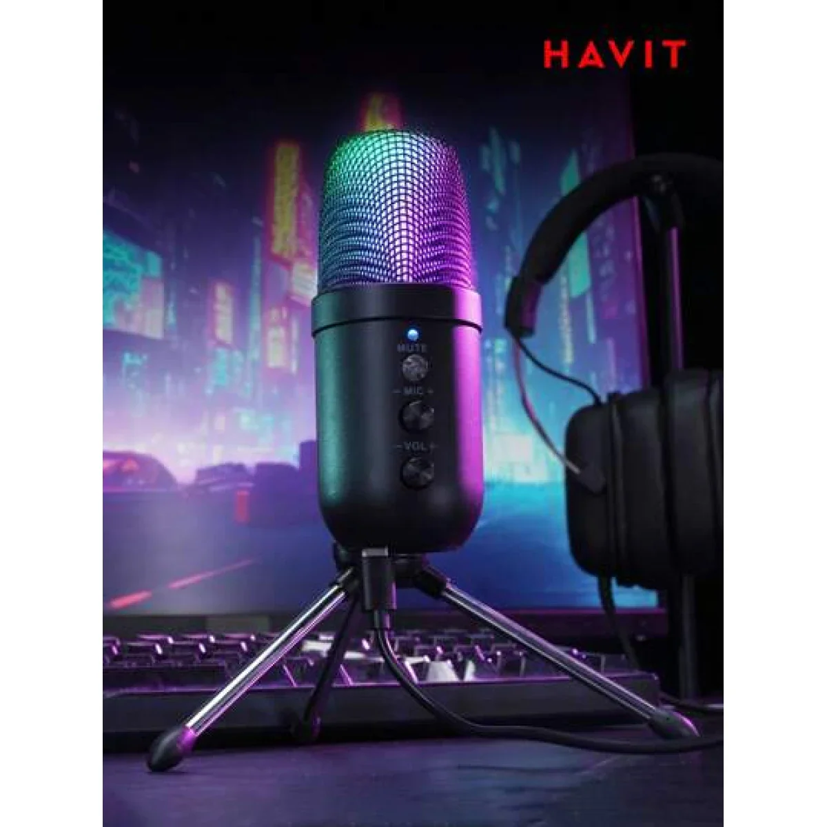 Havit GK51 RGB Live Recording Microphone - Image 2