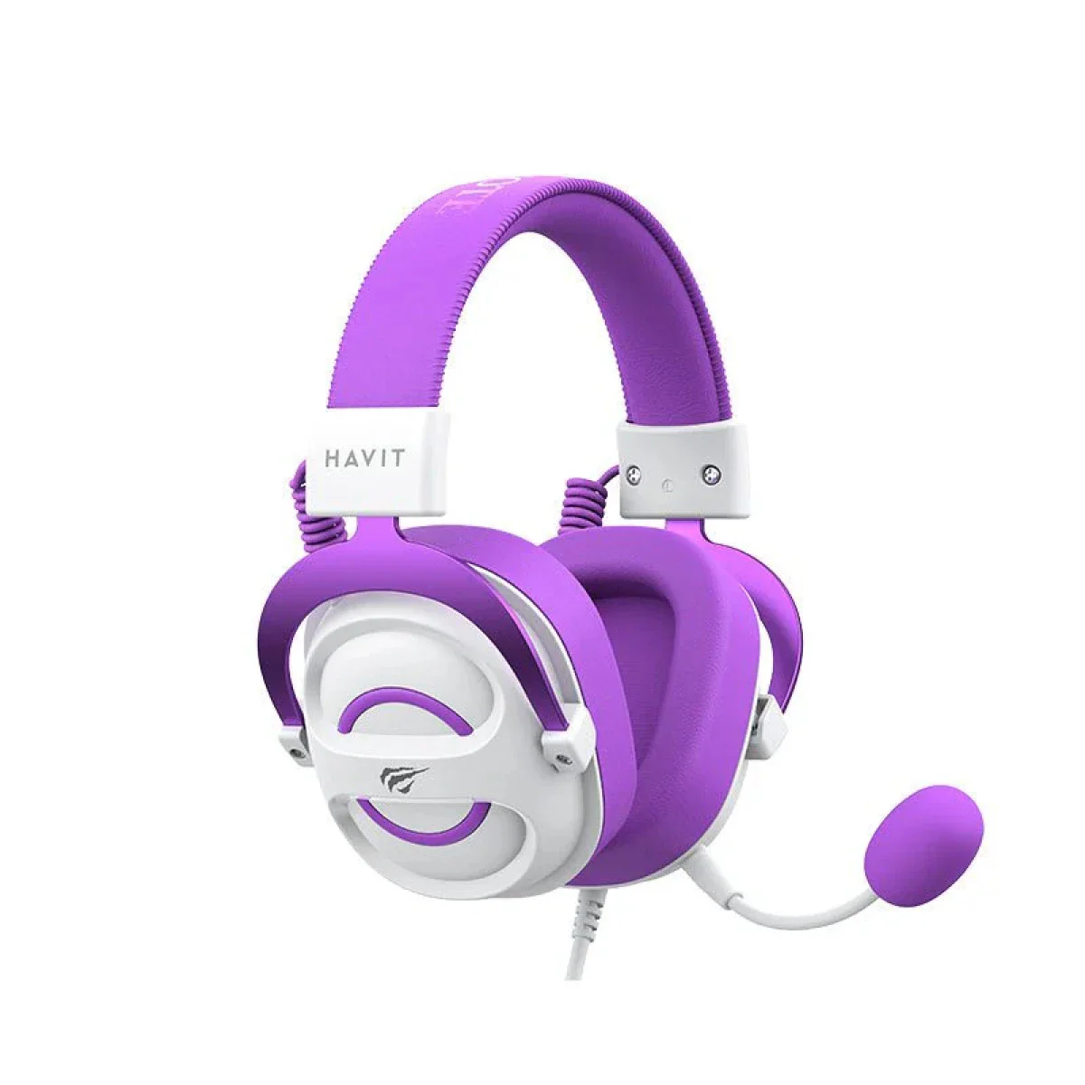 HAVIT H2002E Gaming Headset with 3.5mm Jack - White/Purple - Image 5