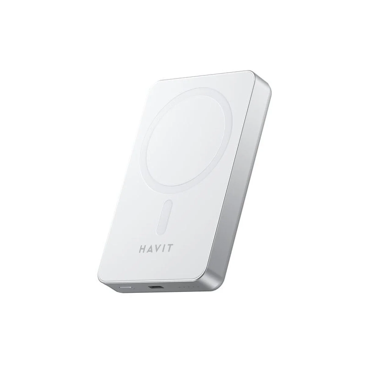 HAVIT PB5216 5000mAh Magnetic Wireless Power Bank – White - Image 2