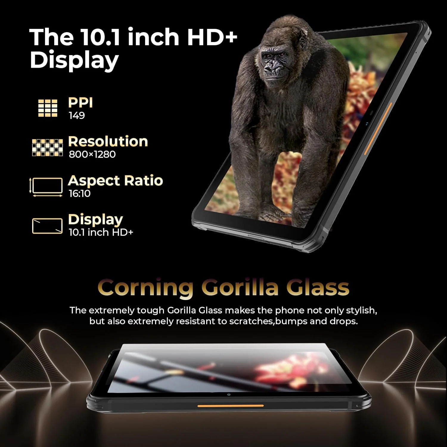 HOTWAV R7 Rugged Tablet Android 13, 15600mAh 10.1 Inch HD+ Waterproof Tablet - Image 4
