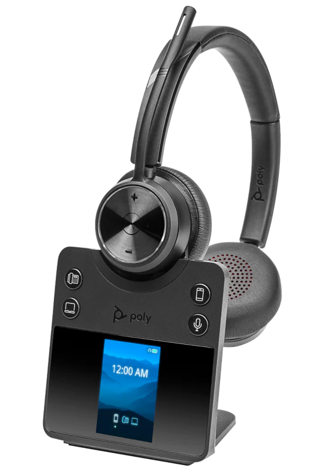 HP Poly Savi 7420 DECT Wireless On-Ear Active Noise Cancelling Headset with Stand