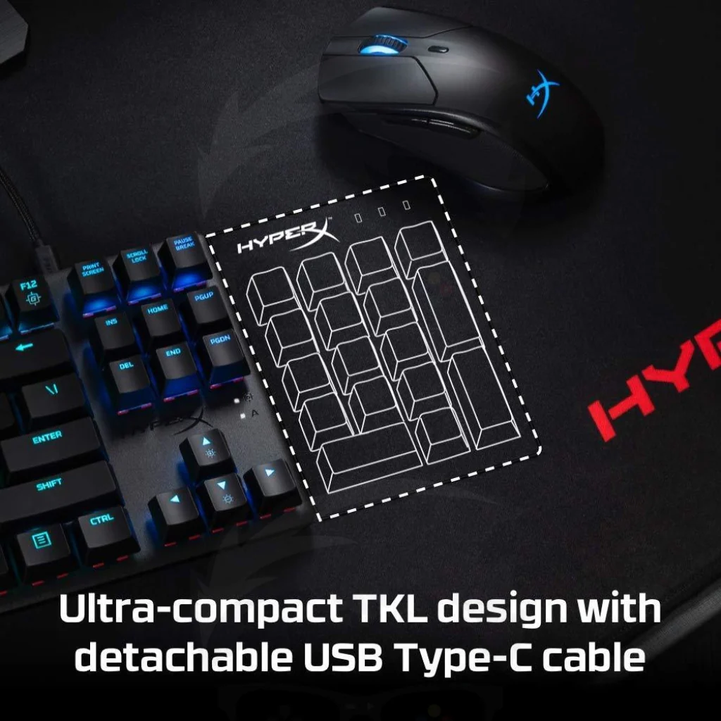 HyperX Alloy Origins Core TKL Mechanical Gaming Keyboard (Aqua Switch) - Image 2