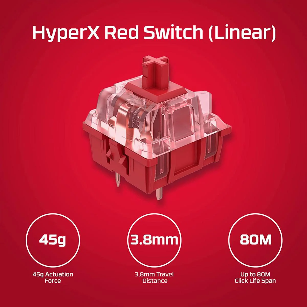 HyperX Alloy Origins  PBT HX Red - Mechanical Gaming Keyboard - Image 4