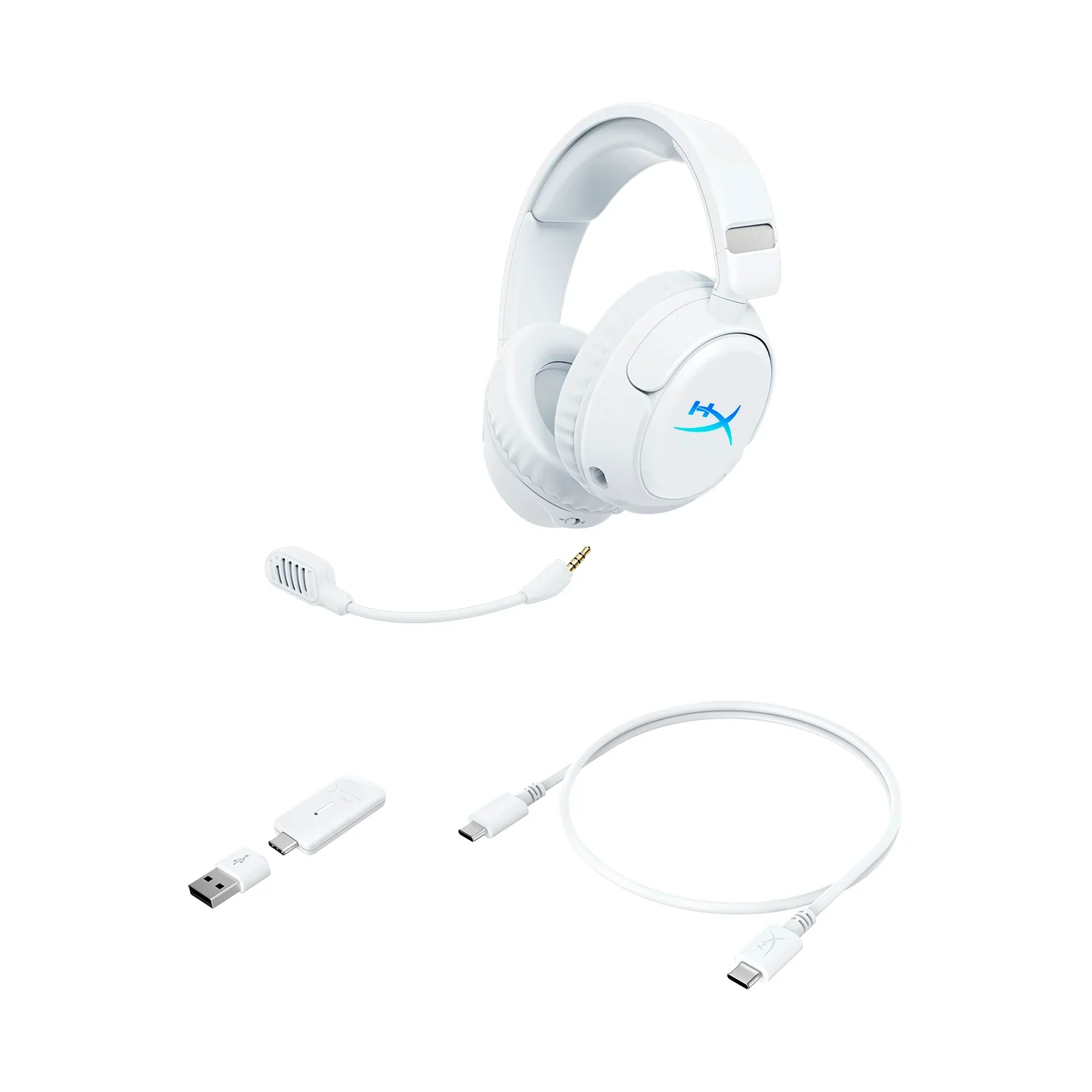 HyperX Cloud Flight 2 - Wireless Gaming Headset ( WHITE ) - Image 3