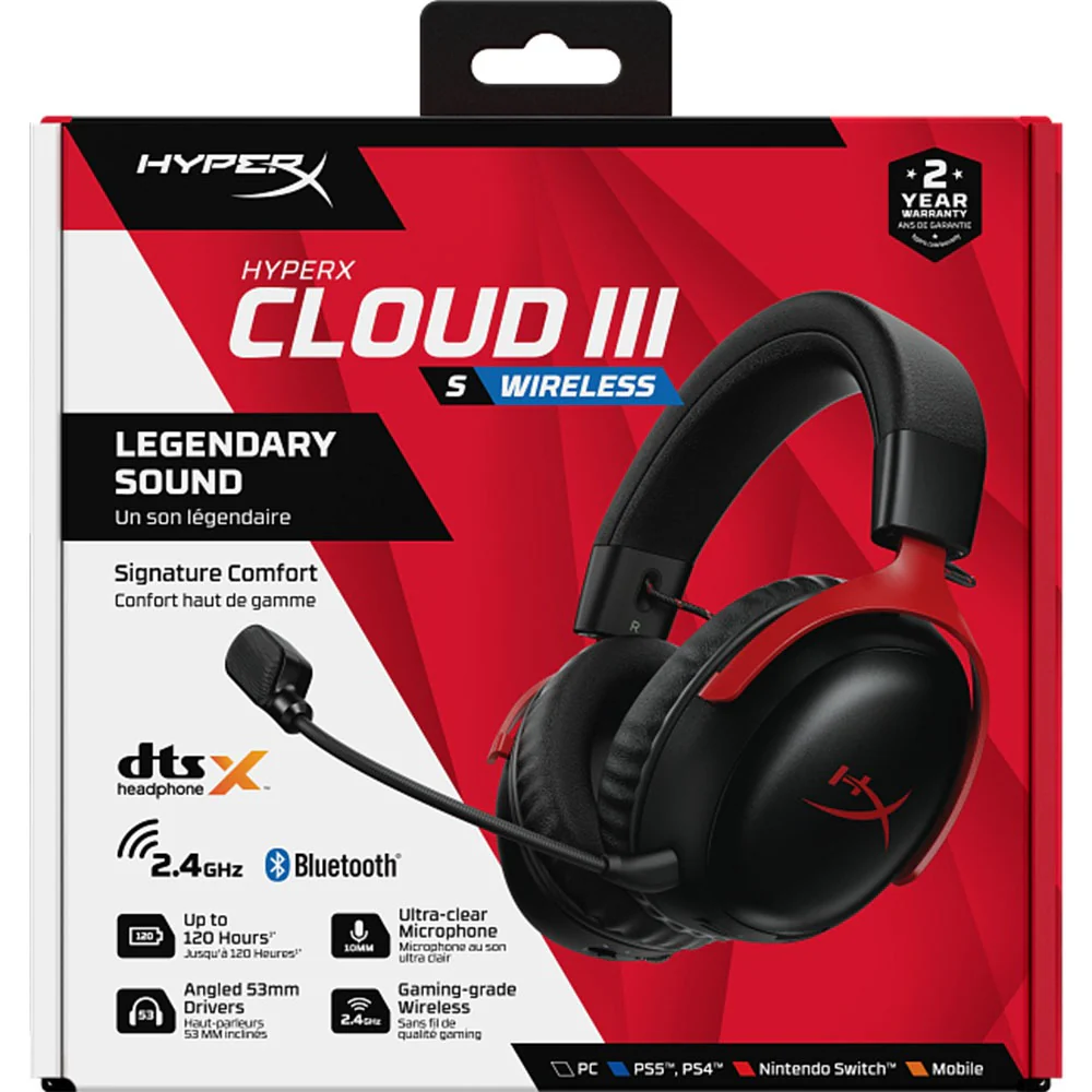 HyperX Cloud III S Wireless Gaming Headset - Black - Image 3