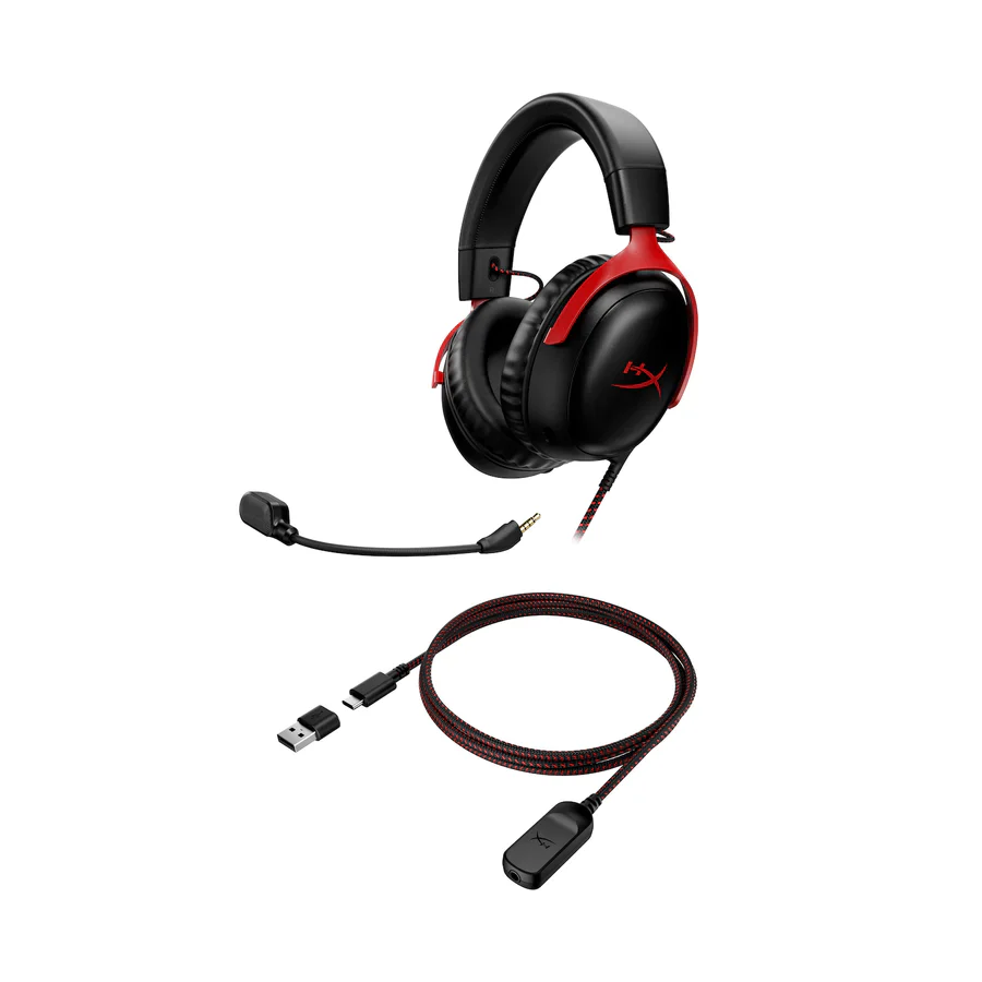 HyperX Cloud III – Wired Gaming Headset ( RED-BLACK ) - Image 6