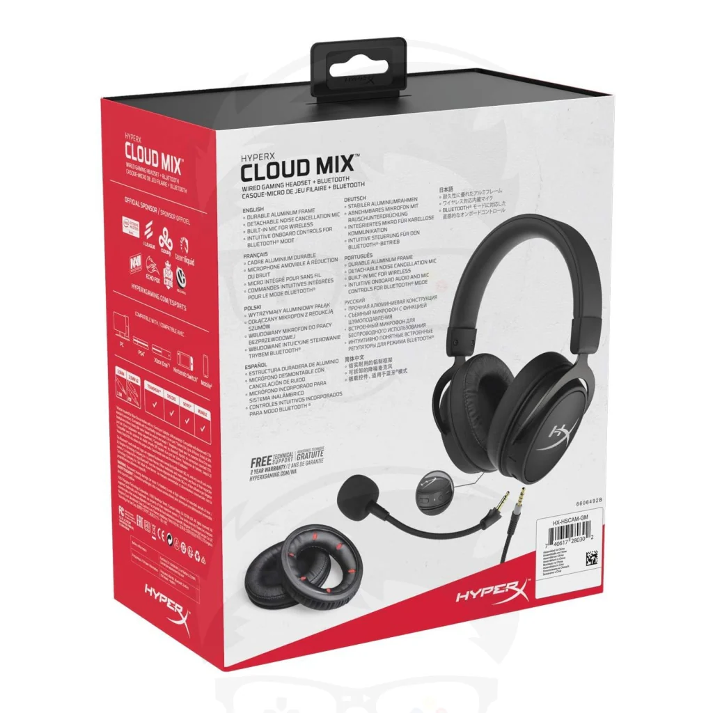 HyperX Cloud Mix Wired and Bluetooth Gaming Headset - Image 2