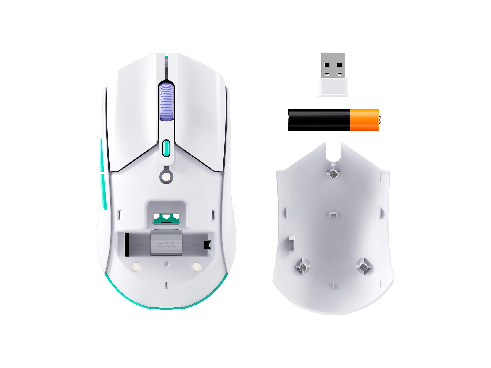 HyperX Pulsefire Haste 2 Core Wireless & Bluetooth Gaming Mouse - White - Image 2