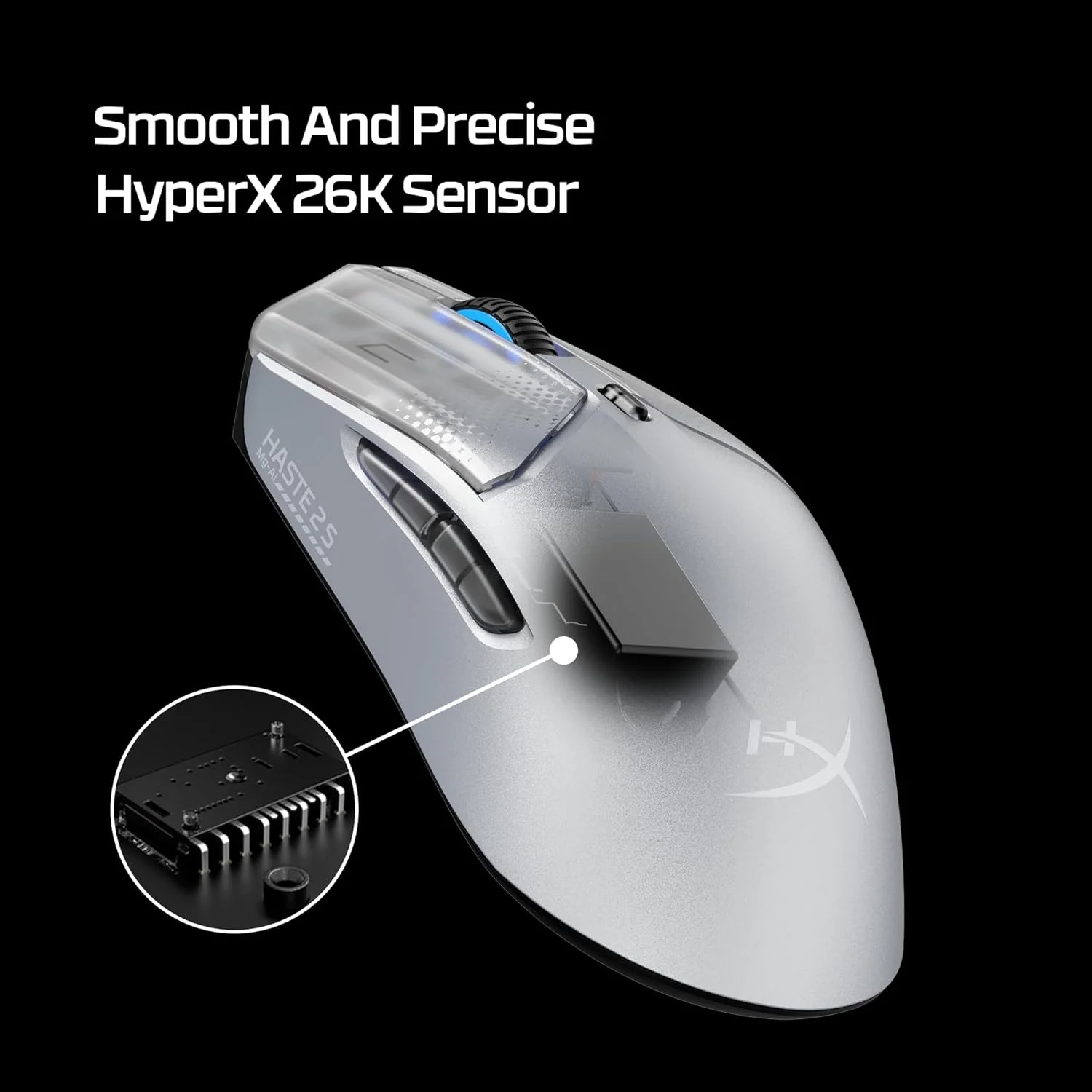 HyperX Pulsefire Haste 2 S Lightweight Wireless Optical Gaming Mouse with RGB Lighting - Navy - Image 4
