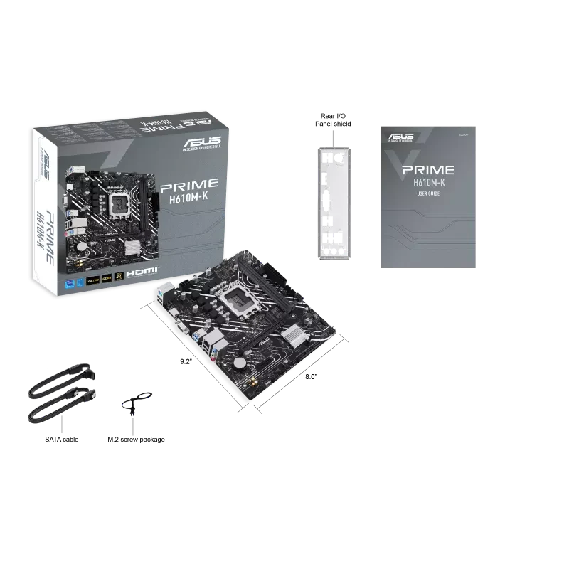 ASUS PRIME H610M-K (LGA 1700) , DDR5, PCIe 4.0, M.2 slot micro-ATX Motherboard - Image 3