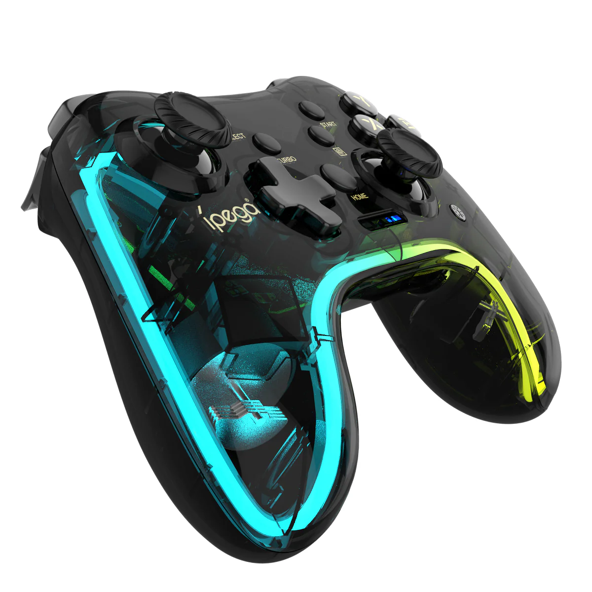 iPega Bluetooth Game Controller RGB Colorful Transparency Gamepad for IOS/Android/PC/NS Host/P4/P3 - Black Diamond - Image 4