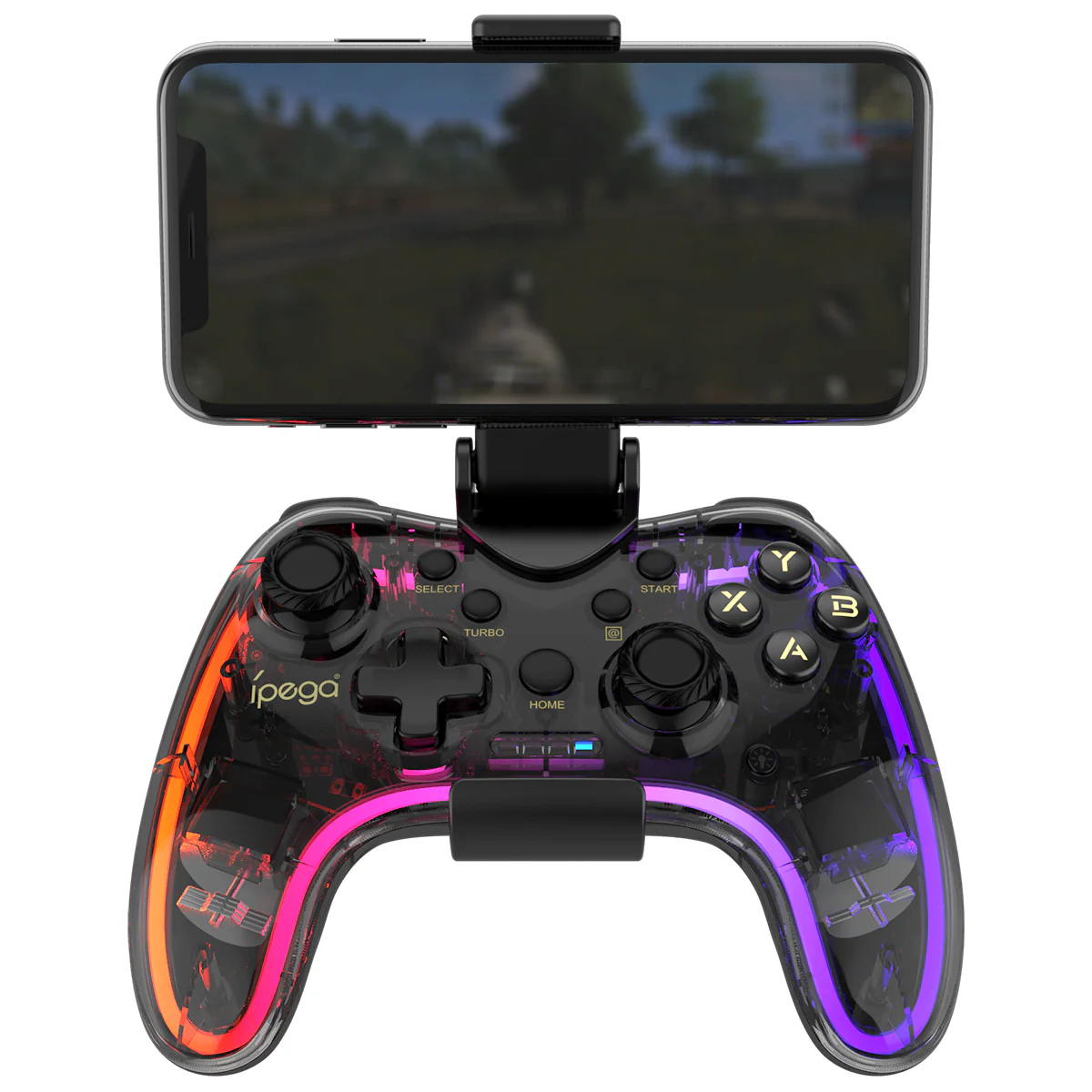 iPega Bluetooth Game Controller RGB Colorful Transparency Gamepad for IOS/Android/PC/NS Host/P4/P3 - Black Diamond - Image 5